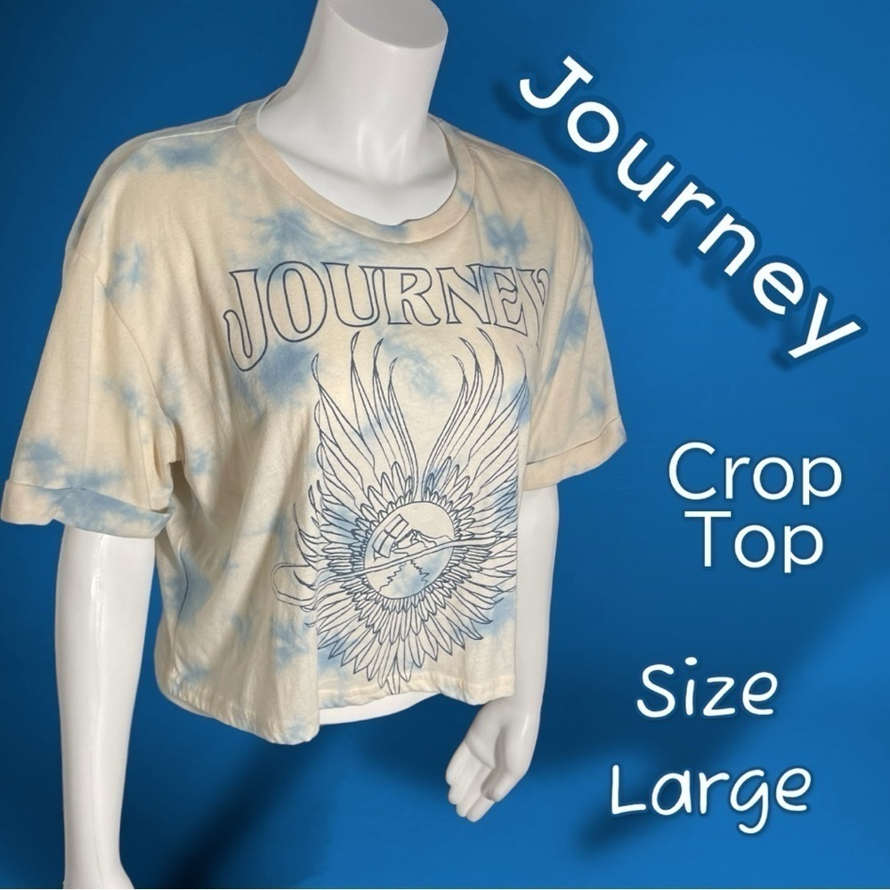 Journey Tuesday Dye Crop T-shirt Size Large Blue White Size Large